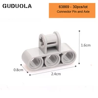 guduola parts 63869 connector pin and axle building block moc part connector accessories assembly educational toys 30pcslot