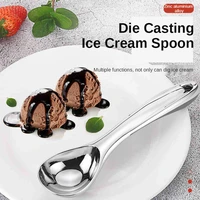 zinc alloy die casting ice cream spoon fashion kitchen tools self melting anti slip fruit spoon