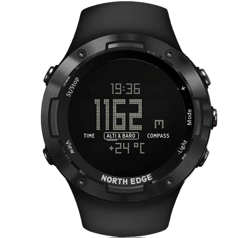 Мужские Цифровые спортивные часы с компасом альтиметром и барометром