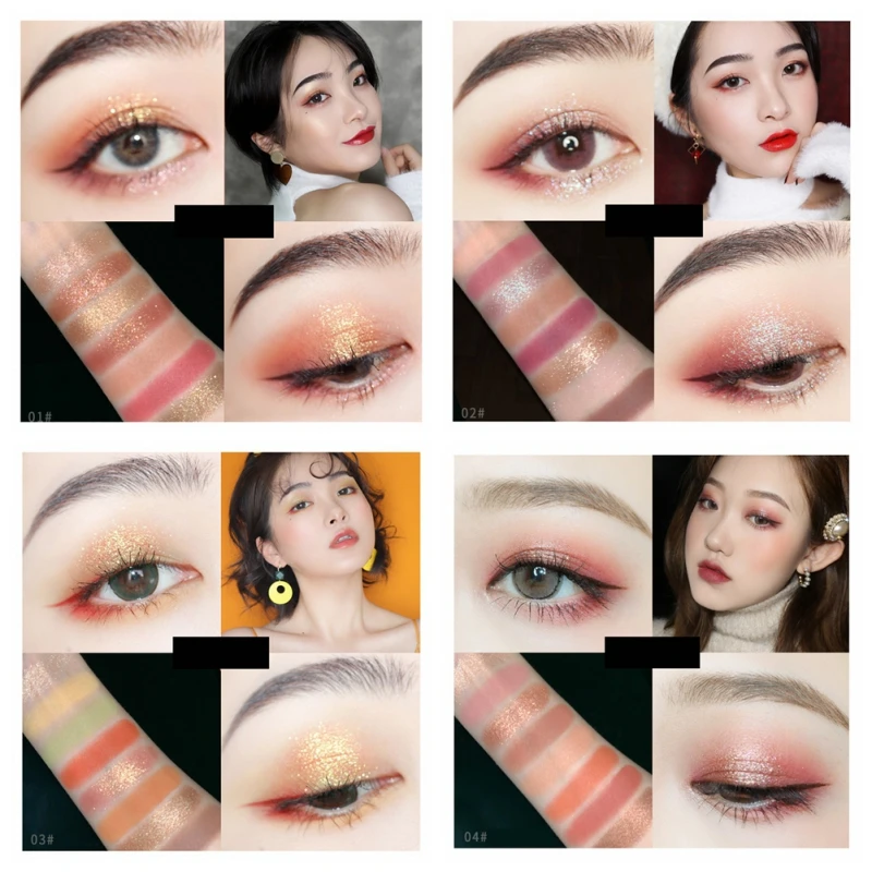 8 цветов матовые мерцающие тени для век Водонепроницаемый устойчивый к пятнам