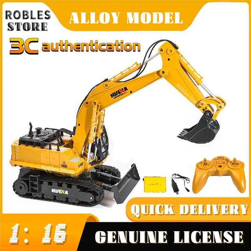 

11 channel remote control excavator alloy version 2.4G wireless large remote control vehicle engineering vehicle excavator toy