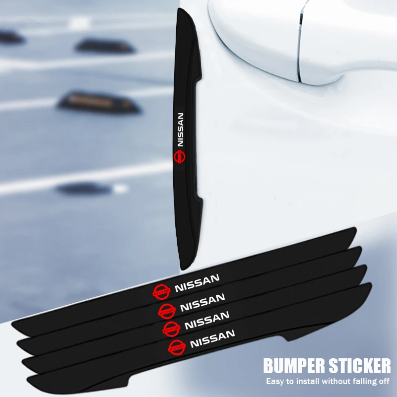 

4pcs Car Side Door Edge Protective Strip Scrape Handle Sticker for Nissan Qashqai X J10 J11 Trail Tiida Juke Auto Accessories