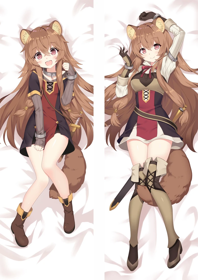 Восхода щит Hero наволочка настроить Raphtalia Подушка дакимакура Moegirl аниме Chartater