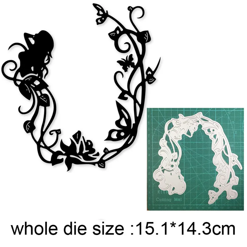 

Mermaid Vines Metal Cutting Dies Cut Die Mold Decoration DIY Scrapbooking dies Paper Craft Knife Mould Blade Punch Stencils Dies