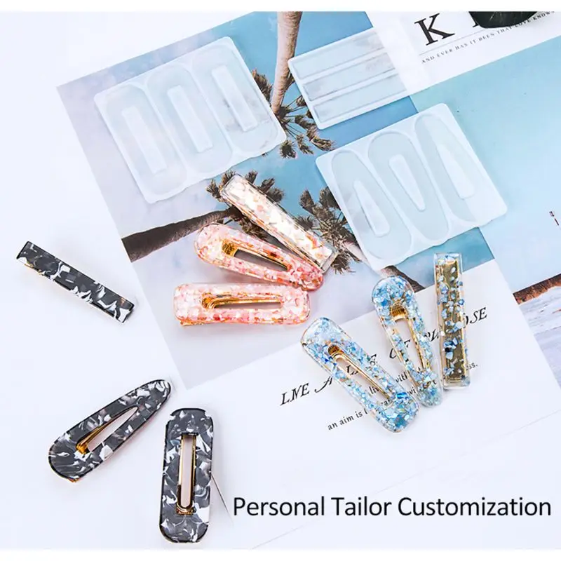 Форма для заколки волос из эпоксидной смолы силиконовая форма сделай сам