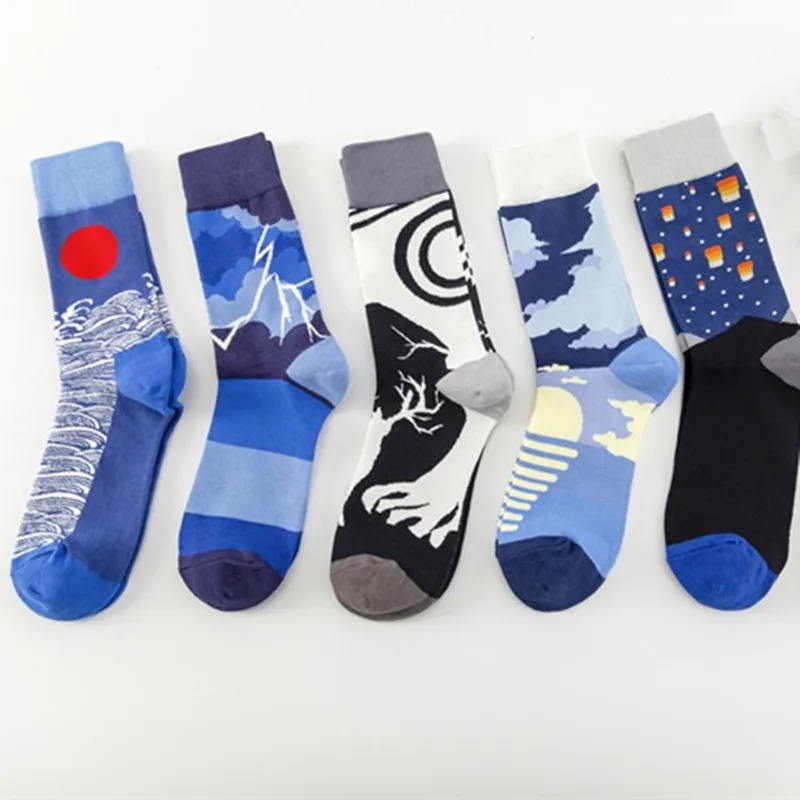 

hot 2020 Autumn and Winter New Couple Socks Fashion Fun Breathable and Comfortable Leisure Printed HarajukuSocks Crazy Socks