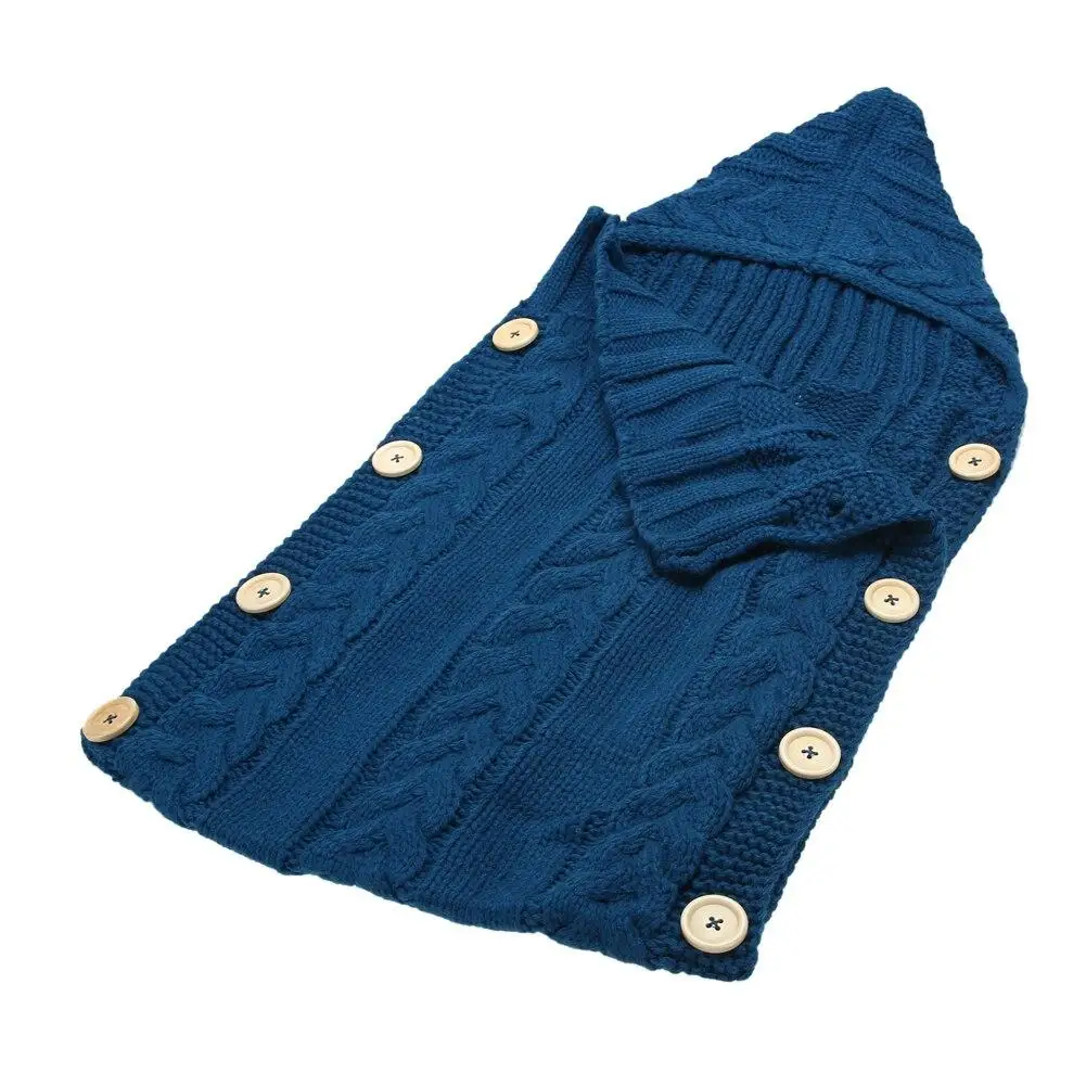 

Newborn Baby Swaddle Wrap Warm Wool Blends Crochet Knitted Swaddling Wrap Blanket Sleeping Bag Baby Photography Blanket