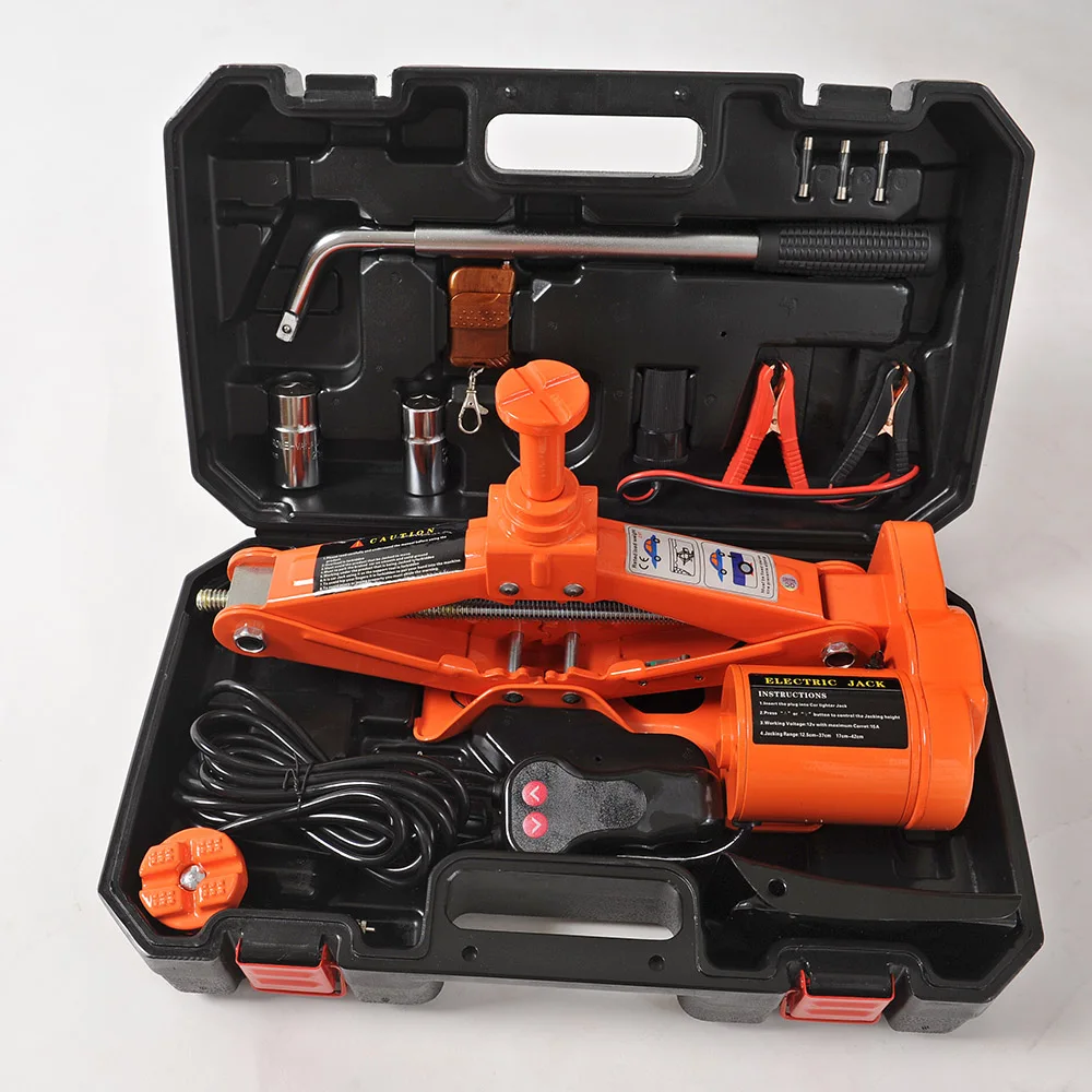 12 в 3 тонны электрический автомобильный домкрат с ручным гаечным ключом и