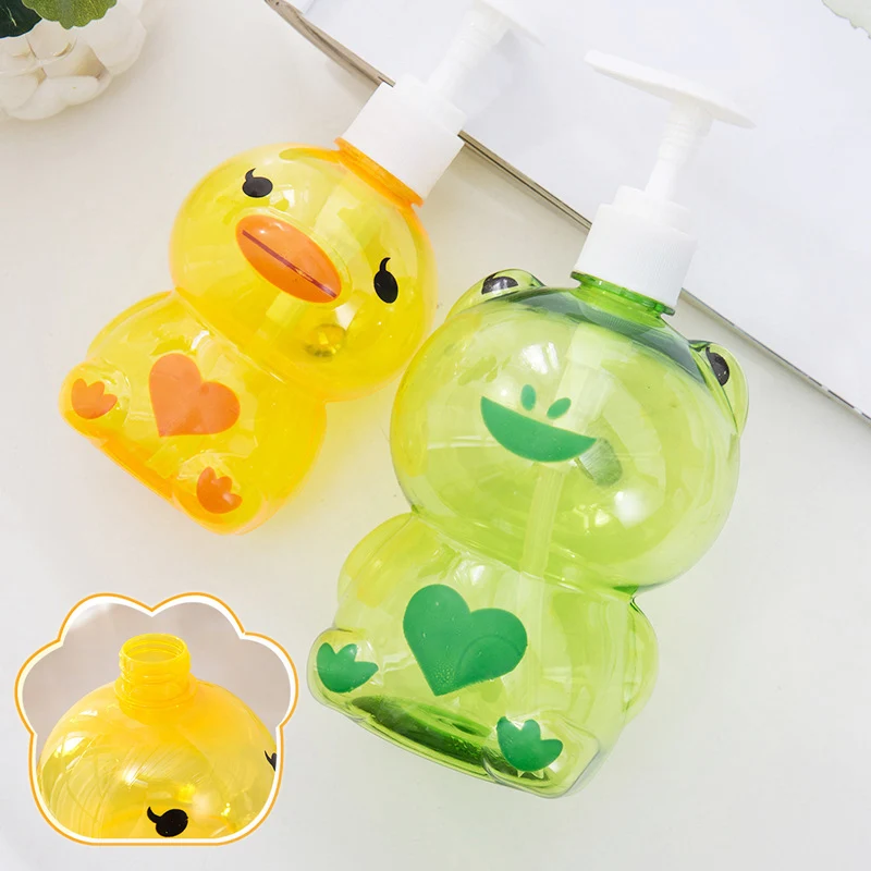 Детская пустая бутылка-помпа для шампуня в форме лягушки/утки 250 мл 1 шт. | Дом и сад