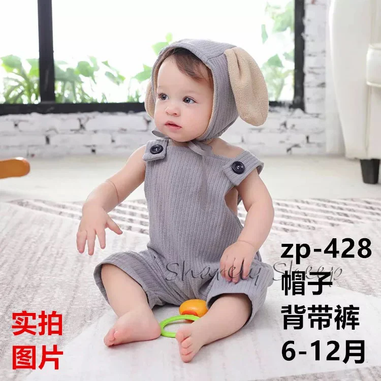 Baby Boy Girl Photo Shoot Hat+Pant Sets Clothes Infant Photography Cartoon Costume Birthday Party Wear Kids Photo Props