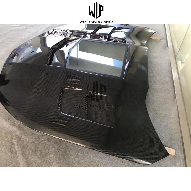 Высококачественная прозрачная крышка капота двигателя из углеродного волокна
