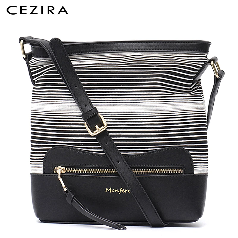 Сумка слинг CEZIRA Vegan вязаная тканая сумка для женщин 2018 на молнии с карманом
