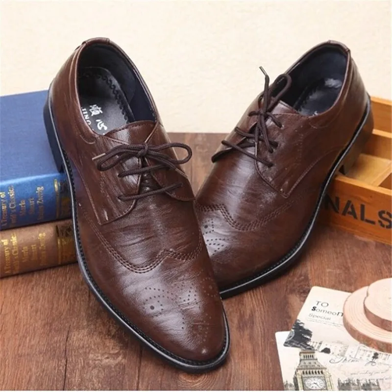 Movechain/Классические мужские свадебные туфли на плоской подошве Мужские деловые