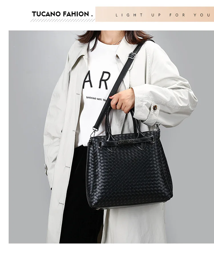 

Winter 2020 new European and American Versatile cross body hand bag shoulder bag women's bag fashion woven son mother bag fashio