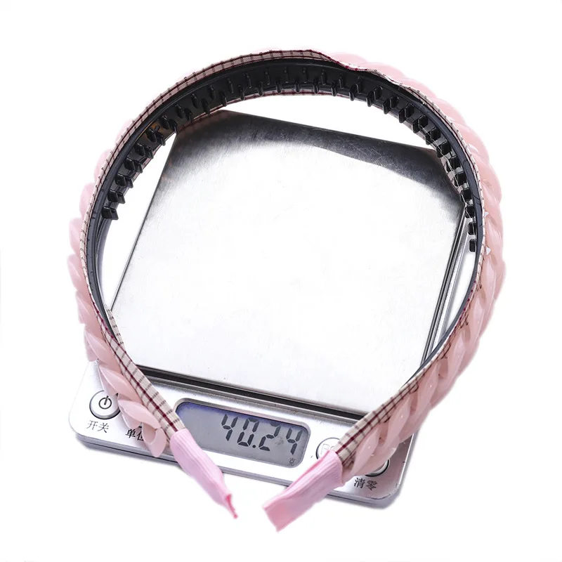 

Candy Color Acrylic Chain Headbands For Women Fashion Grids Prited Bezel Hairbands Hair Hoop Girls Hair Accessories