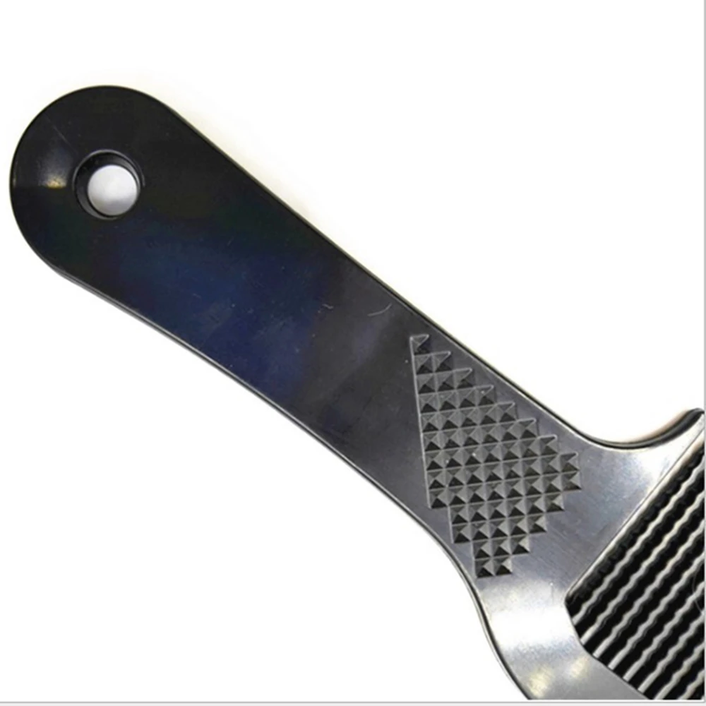 Чёрная статическая Расческа с длинными волнистыми зубцами карбоновая расческа