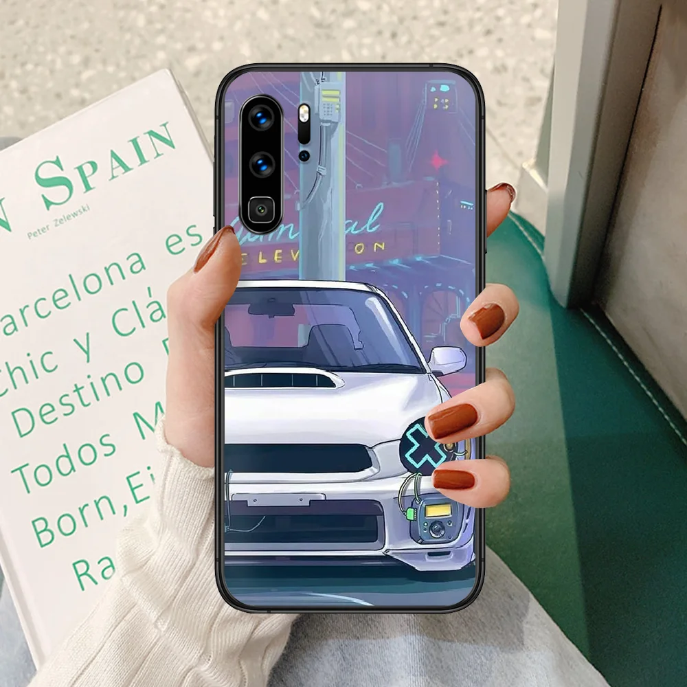 

Japan JDM Sports Car Phone case For Huawei P 9 Smart 10 20 30 40 8 Lite Mini Z 2019 Pro black cell cover trend coque 3D funda