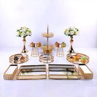 9 14pca crystal squere cake stand set birthday party macaron cupcake rack stand for wedding