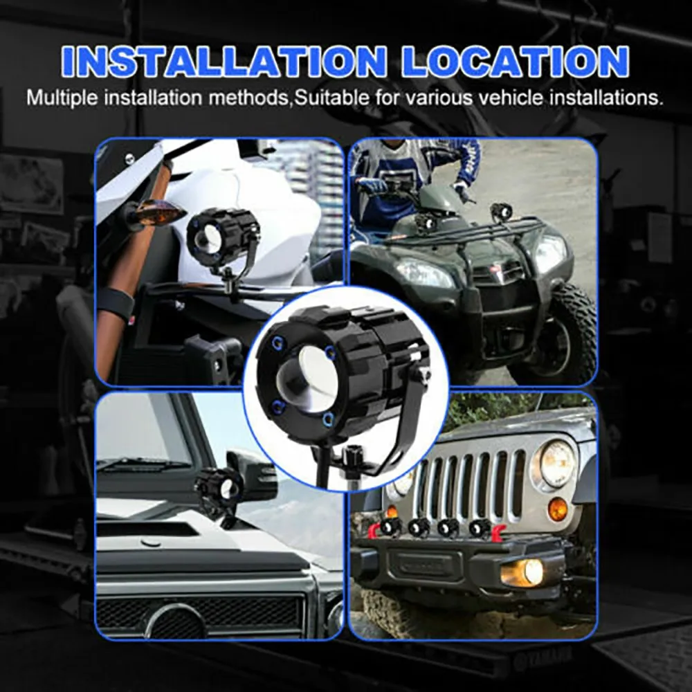 

Fog Lamp CSP LED Spot Light Headlight Kits 2Pcs/set Black Shell DC 8V-80V