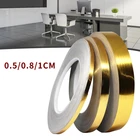 50 мрулон, золото, серебро, пол, окантовка, водонепроницаемый шов, наклейки на Края стены, декорации, украшения для дома, самоклеящаяся плитка, керамическая зазорная лента