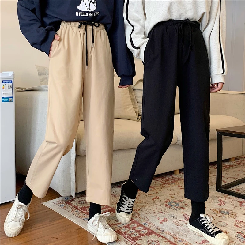 

Женские прямые брюки в стиле интернет-знаменитостей, универсальные свободные прямые уличные брюки для похудения, весна-осень 2020