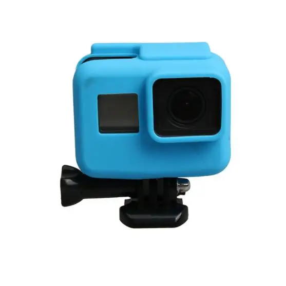 Blue Мягкий силиконовый защитный чехол бампер для GoPro Hero 5 6 7 Hero5 Hero6 Hero7 черный корпус камеры рамка - Цвет: Blue
