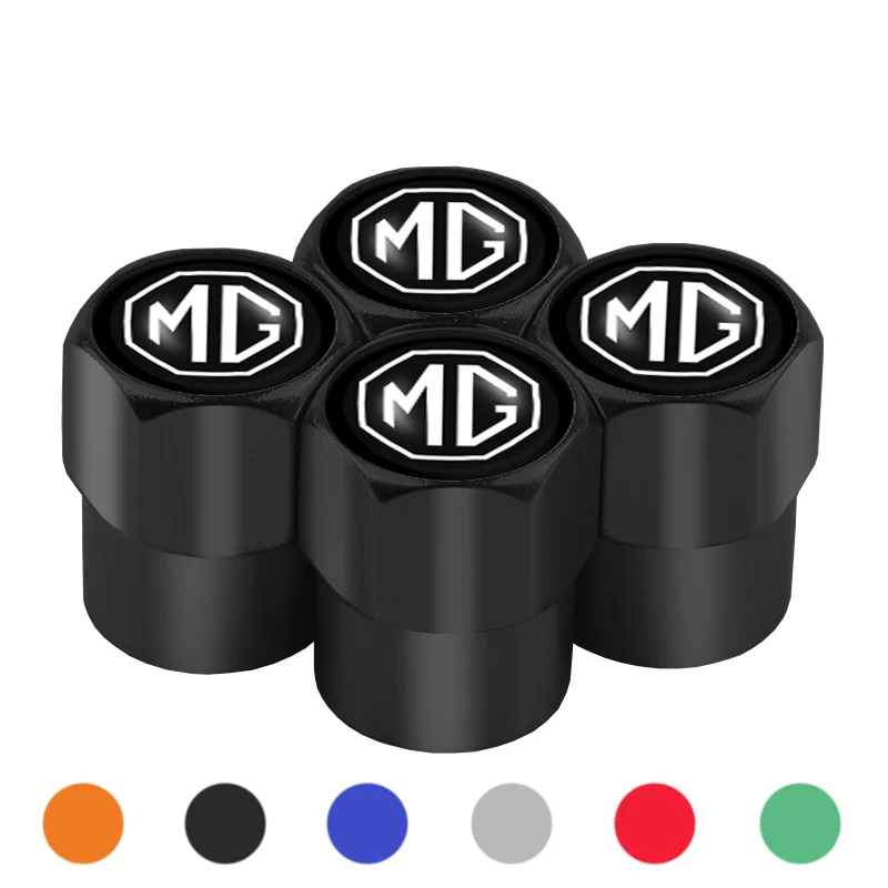 

4pcs 6 colors Car Wheel Tire Valve Cap cover air Cap Case For Morris Garages MG 3 6 GS GT HS emblem Car styling Accessories
