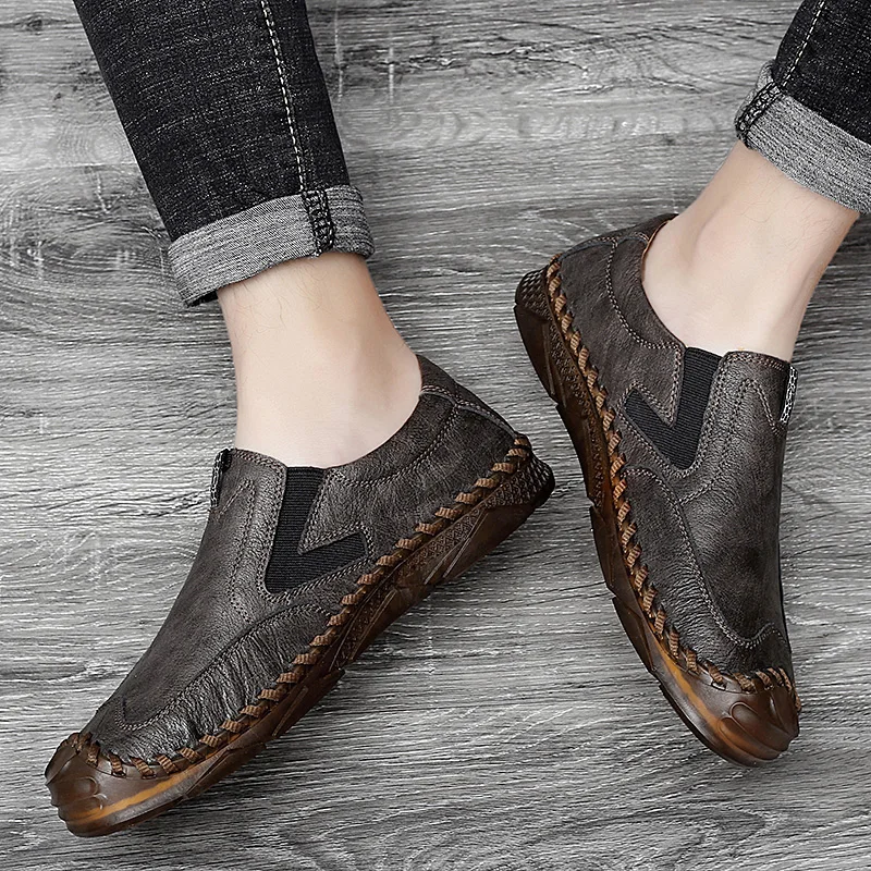 

Мужские туфли 2020, Мужская обувь из натуральной кожи, трендовые мужские формальные повседневные кроссовки большого размера для мужчин