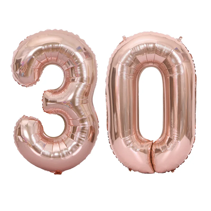 30 balloon 32 дюймов 5 цветов воздушный шар баннер 18 21 30 40 50 60 день рождения украшение для взрослых день рождения письмо номер Фольга Воздушный шар Globos мяч - Цвет: 30 balloon