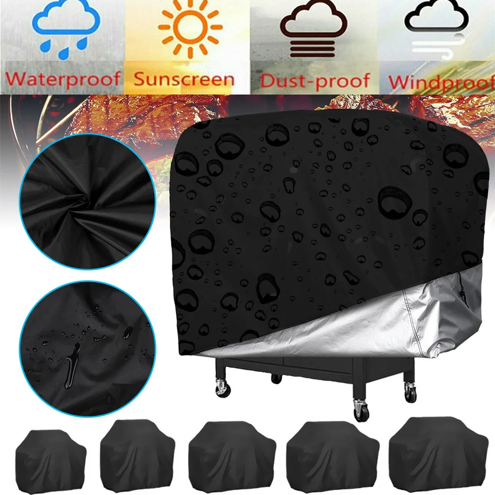

BBQ Gas Barbecue Grill Cover Garden Anti Dust Rain For Gas Charcoal Barbe 6 Size Waterproof Outdoor Heavy Duty Protection D30