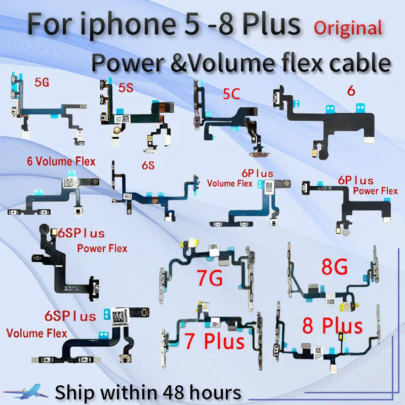 Для iphone 5G 5S 5C 6G 6S 6P 6SP 7G 7P 8G 8P Кнопка питания гибкий ленточный кабель Замена |
