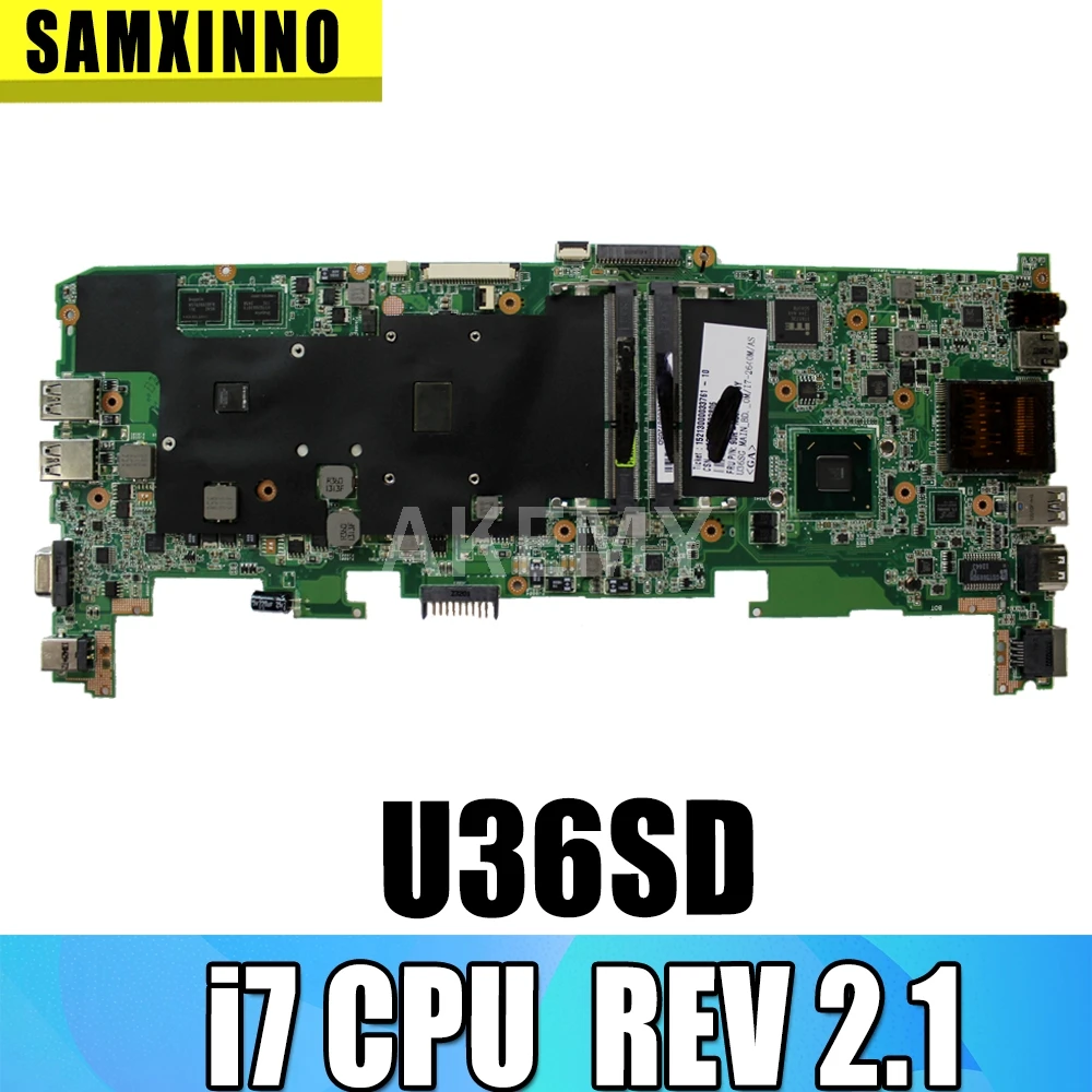 Akemy U36SD материнская плата для ASUS U36S U36SG U44SG ноутбука REV 2 1 Материнская DDR3