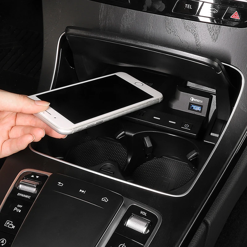 Автомобильное беспроводное зарядное устройство для телефона 15 Вт Mercedes Benz AMG C43 C63