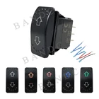 Стрелки вверх-вниз, мгновенный Кулисный Переключатель 7P (вкл.)-ВЫКЛ.-(вкл.) DPDT, ретроактивный переключатель + провода для автомобиля, лодки, морского транспортного средства, яхты, судна