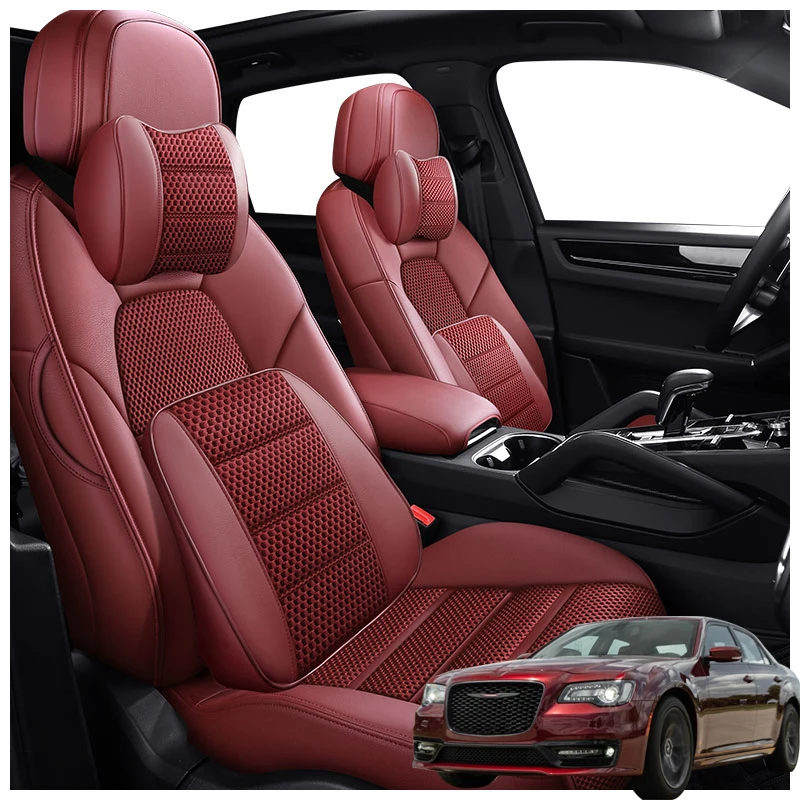 Fundas de cuero personalizadas para asientos de coche, accesorios de Interior para Chrysler 300C, 2007, 2013, 2014, 2015, 2016, 2017
