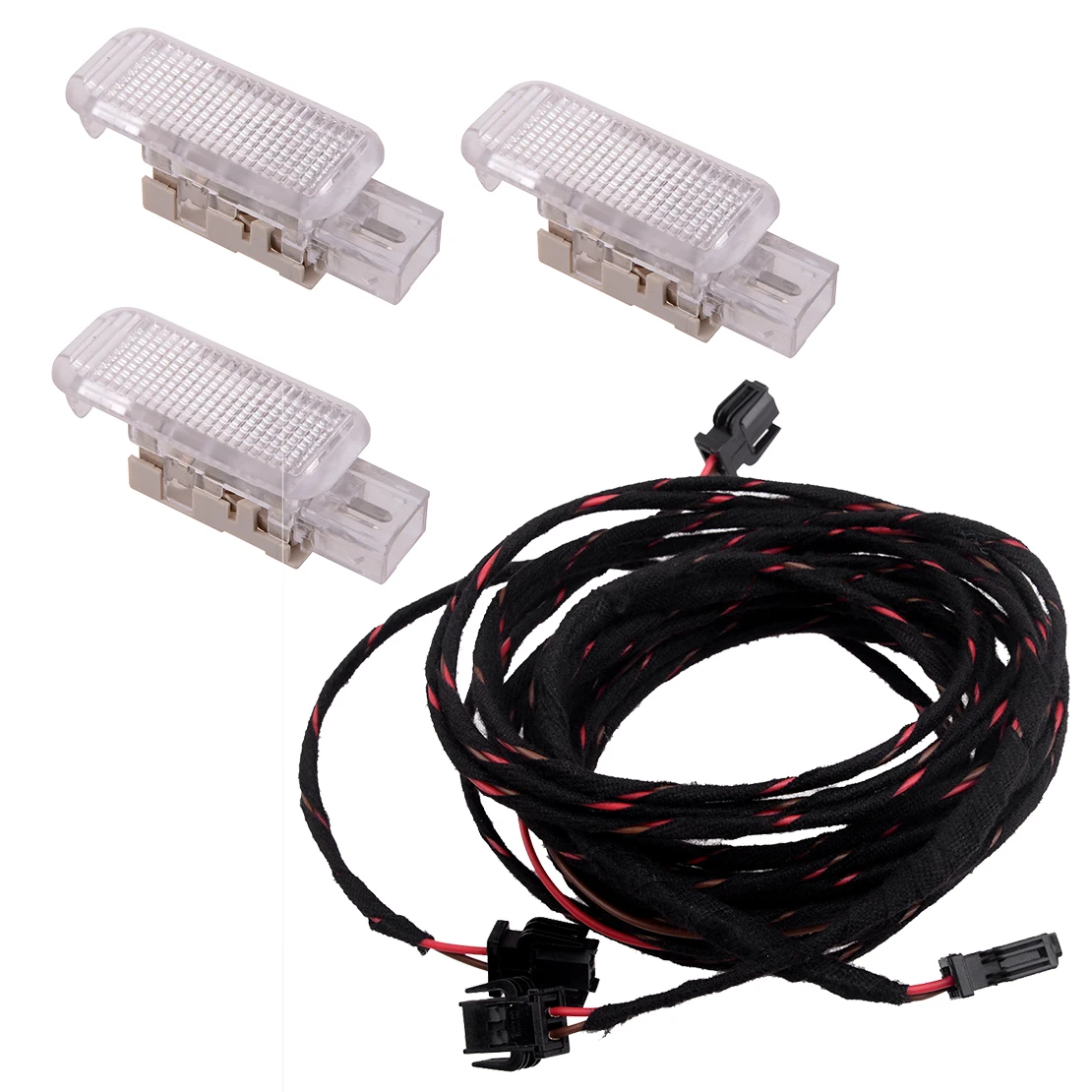 

1 Set 5ND 947 415 Footwell Step Door Lights & Harness Fit For VW Golf 6 Passat B6 Jetta MK5 MK6 Tiguan