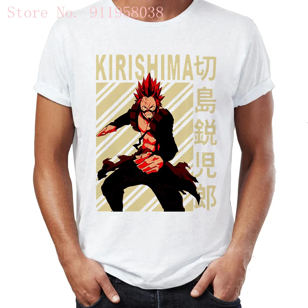 

Kawaii cartoon print T shirt Japanese cartoon anime Eijiro Kirishima t shirt men oversized gothic punk tops women/men's T-Shirts