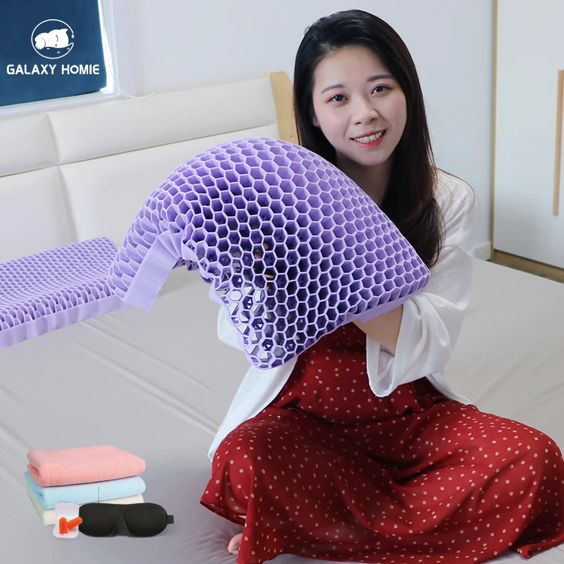 Новейшая технология 3D TPE Вафельная Ткань ортопедические Массажная подушка для