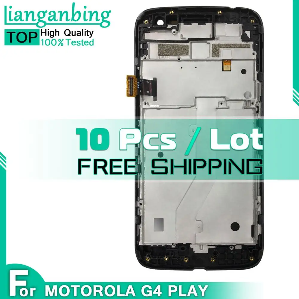 ЖК-дисплей для Motorola G4 Play сенсорный экран дигитайзер в сборе с рамкой Moto XT1601 XT1602