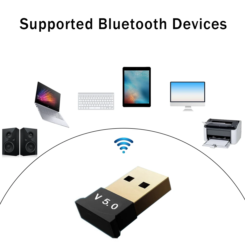 Wireless USB Bluetooth-Compatible Transmitter Receiver Adapter MINI BT5.0 Dongle Audio Music For Computer PC Laptop | Электроника