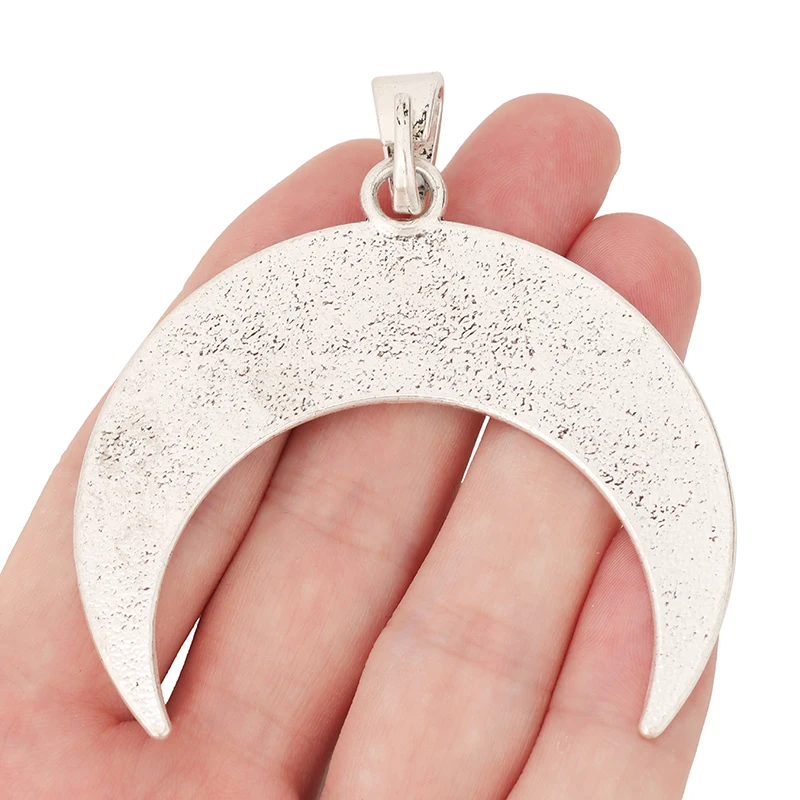 3 х тибетские серебряные подвески в виде большого полумесяца с двумя рожками для