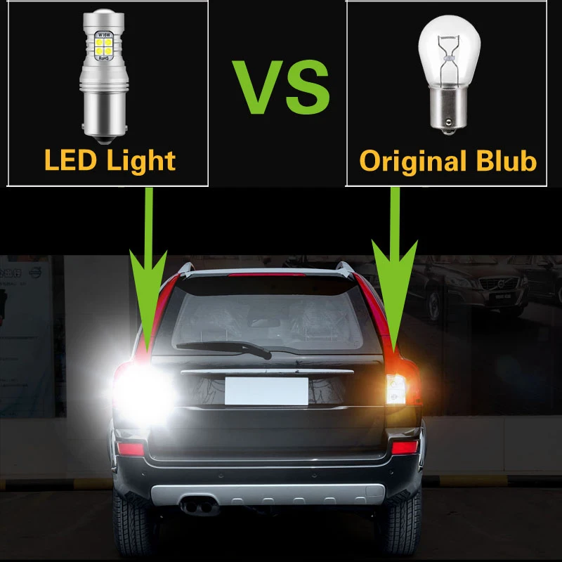 Лампа светодиодная для задсветильник хода P21W BA15S Canbus 2 шт.