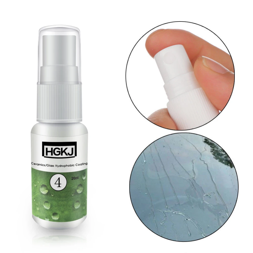 HGKJ-4-20ml, 1 шт., керамическое покрытие для окон, водонепроницаемое, непромокаемое, нано гидрофобное покрытие, используется для керамического стекла, против дождя