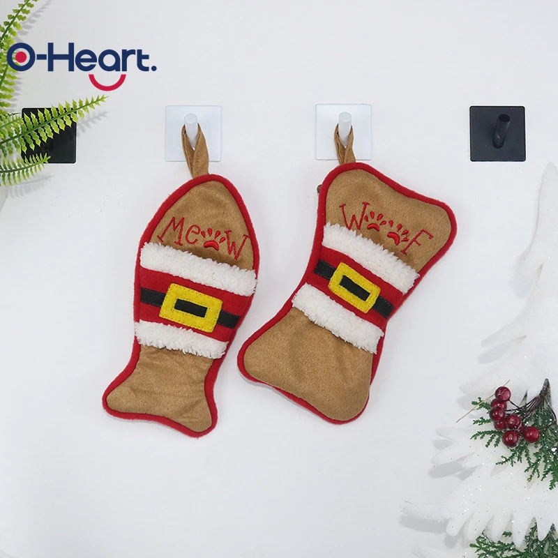 Рождественская Подарочная сумка в форме рыбки и кости Новогодняя Коллекция 2019