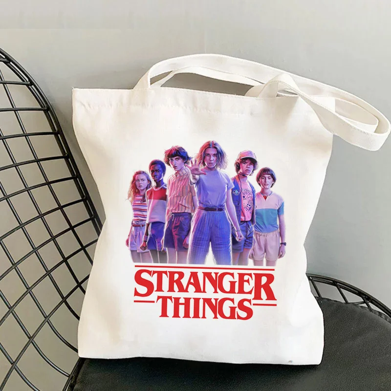 

Stranger Things shopping bag bolsa bolso handbag bolsas de tela jute bag bag fabric foldable boodschappentas shoping sacolas