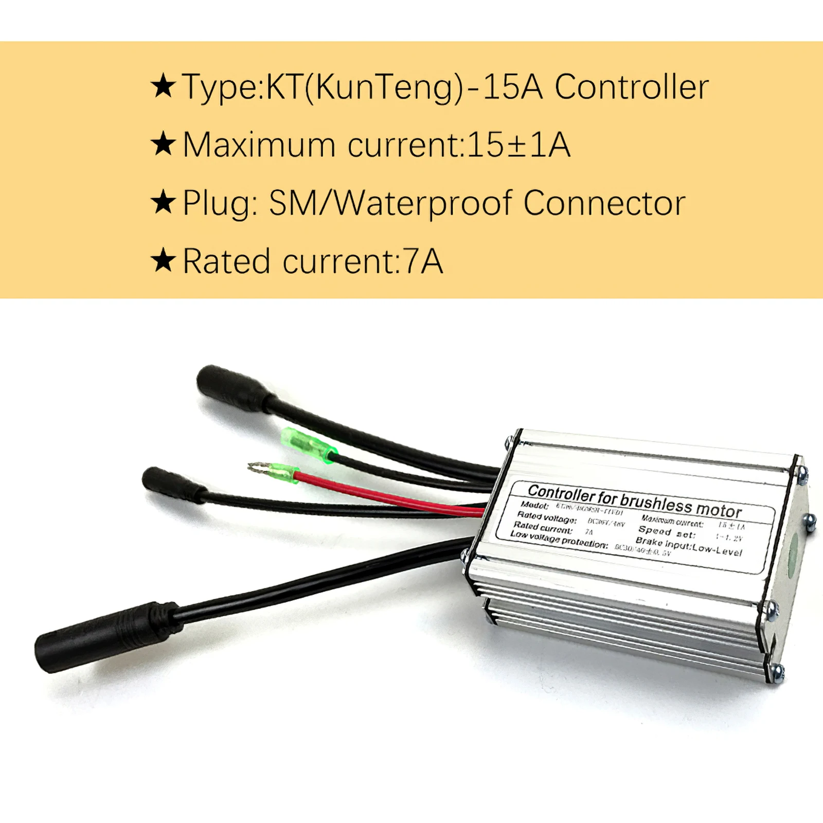 

Outdoor Square Wave Controller Electric Bicycle Square Wave Controller 36V 48V Universal Bicycle KT Controller Aluminum Alloy