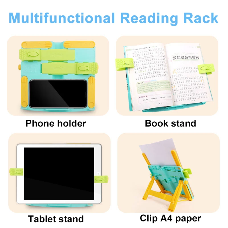 

Portable Bookend Multi-function Book Stand Reading Books Bracket for Student Music Score Recipes Shelf Folding Holder Organizer