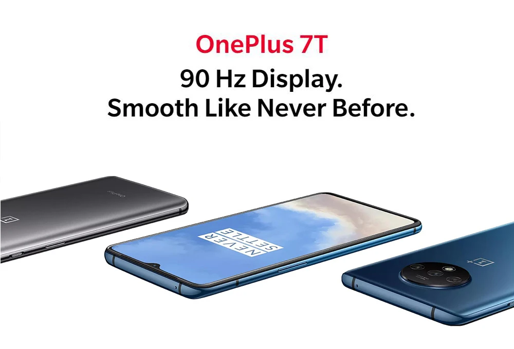 Global Firmware Oneplus 7T 8GB 128GB 256GB Mobile Phone Snapdragon 855 Plus 6.55" 48MP Triple Camera 4G Android 10.0 NFC phone