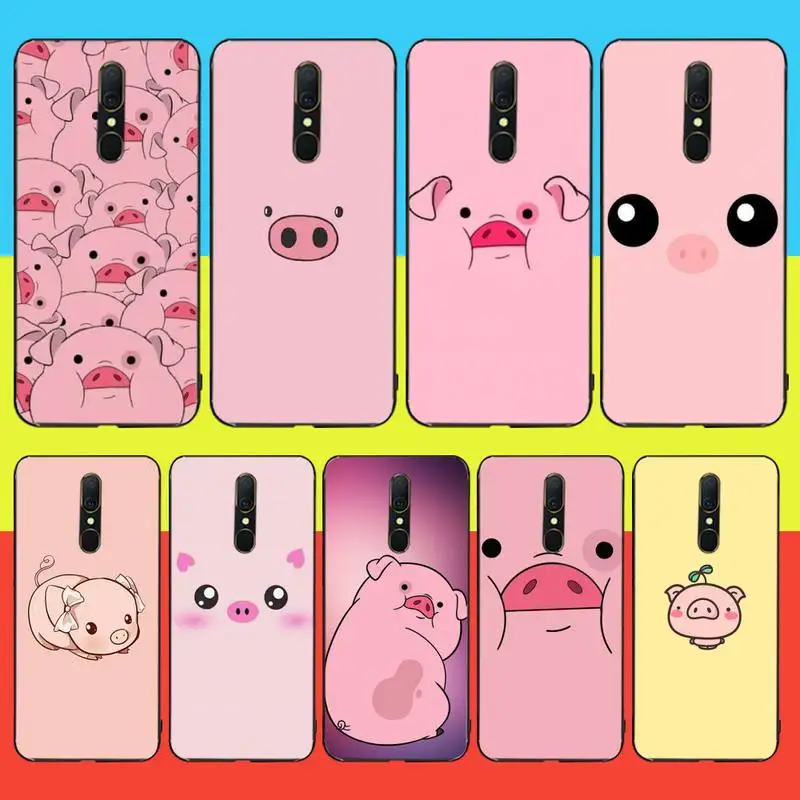PENGHUWAN Cartoon pig cute Soft Silicone TPU Phone Cover For Oppo A5 A9 2020 A11x A71 A73S A1K A83 case | Мобильные телефоны и