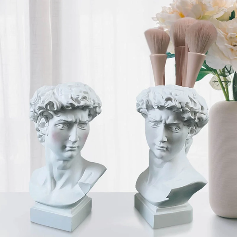 

Nordic Creative Vase Storage Tube David Vase Decoration Dressing Table Makeup Brush Storage Bucket